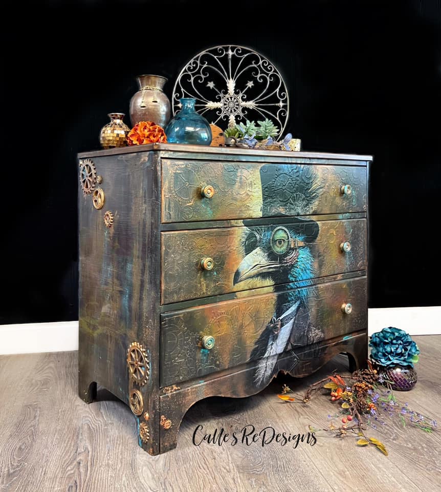 Whimsykel - Cogsworth Ostrich Decoupage Paper (2 Sizes) - Image 4