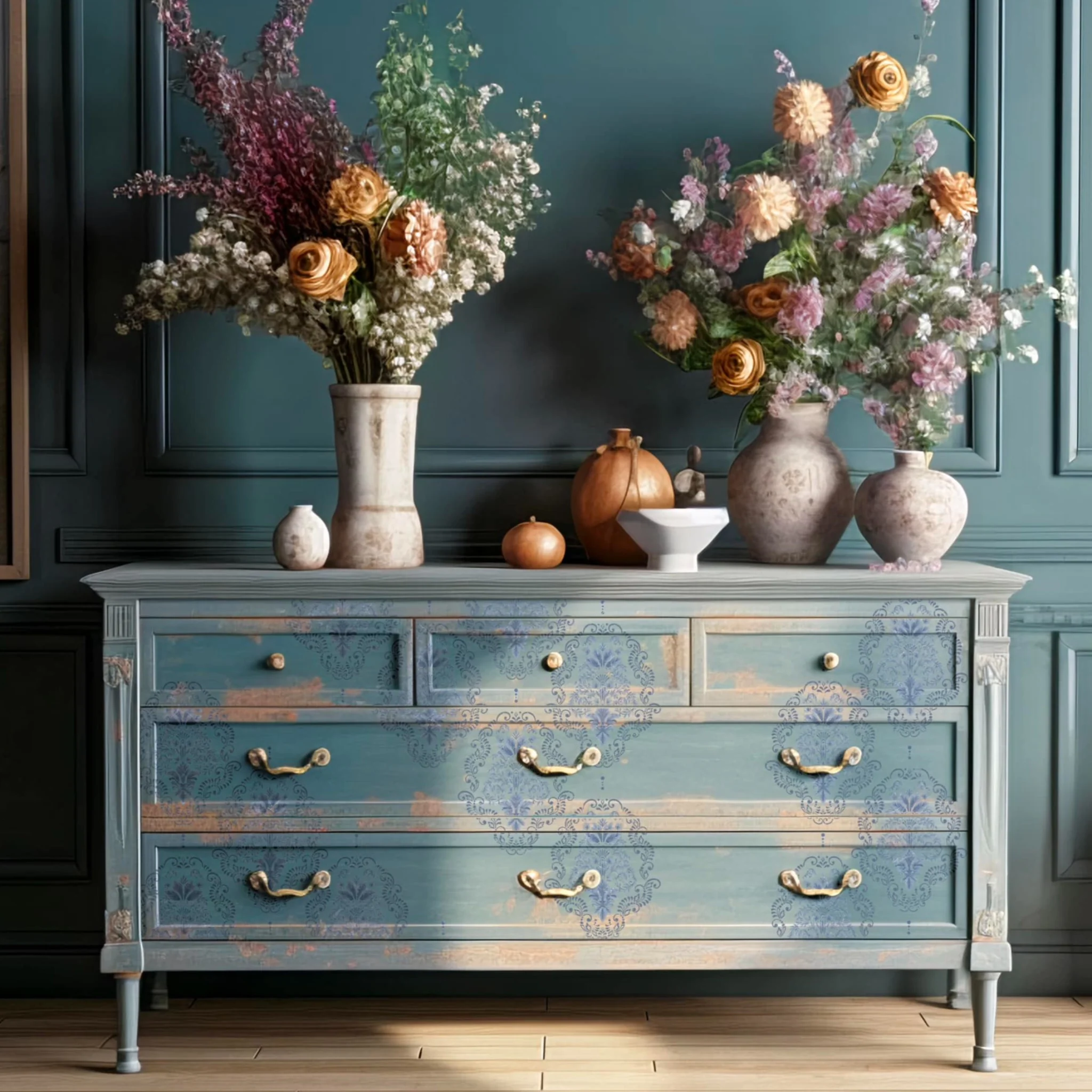 ReDesign with Prima - Dana Damask by KACHA Furniture Transfer (24x35 Size) - Image 4