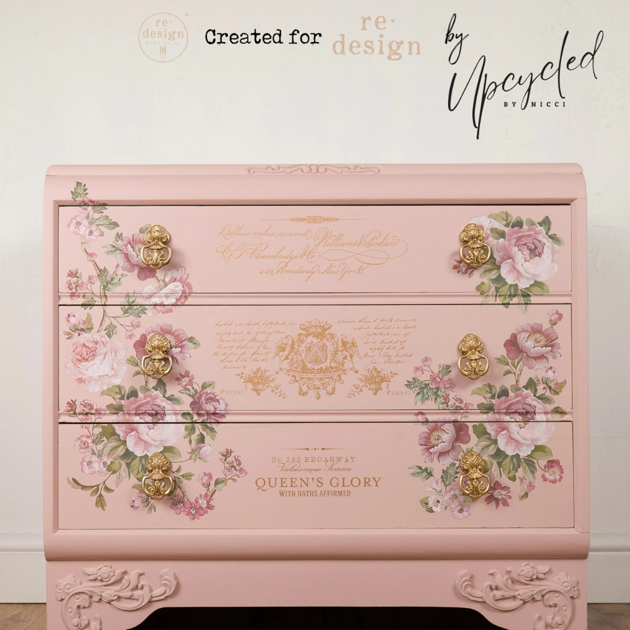 ReDesign with Prima - Blushing Blooms Symphony by KACHA Furniture Transfer (35x24) - Image 4