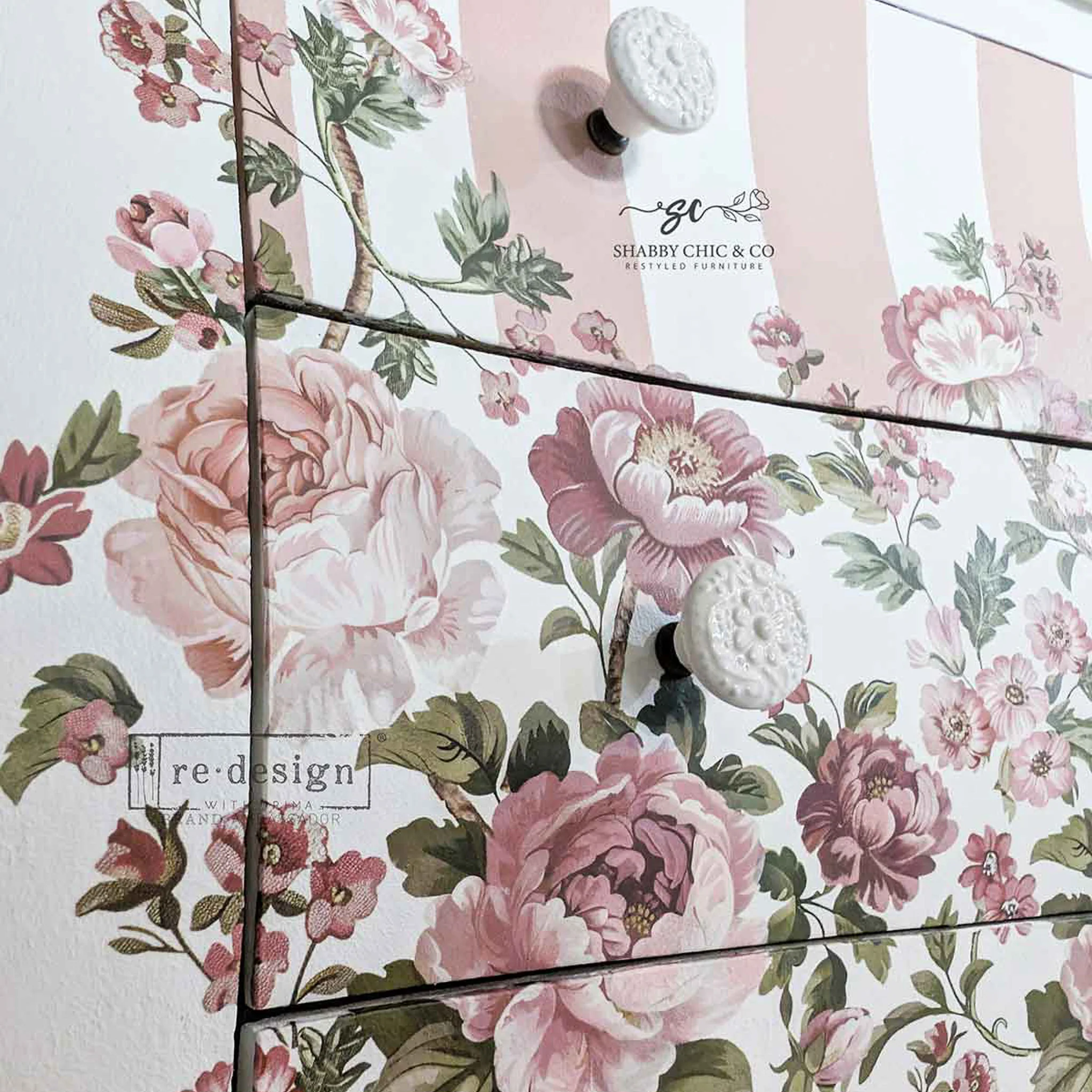 ReDesign with Prima - Blushing Blooms Symphony by KACHA Furniture Transfer (35x24) - Image 6
