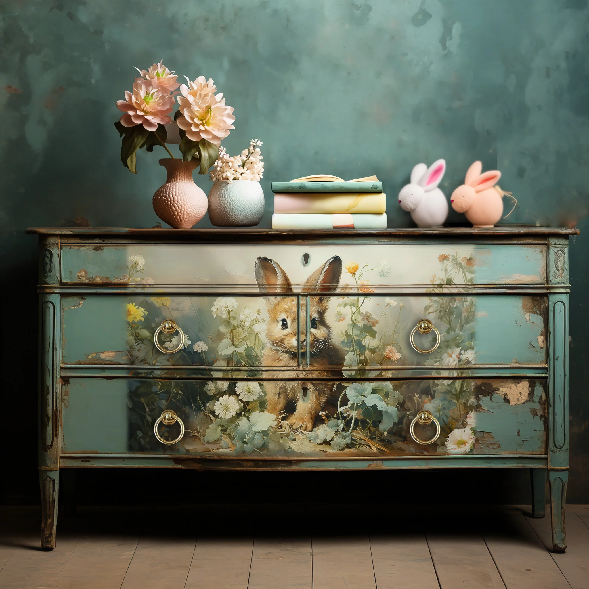 ReDesign with Prima - Dreamy Bunnies Decoupage Papers (3 Sheets, 19.5x30 Each) - Image 5