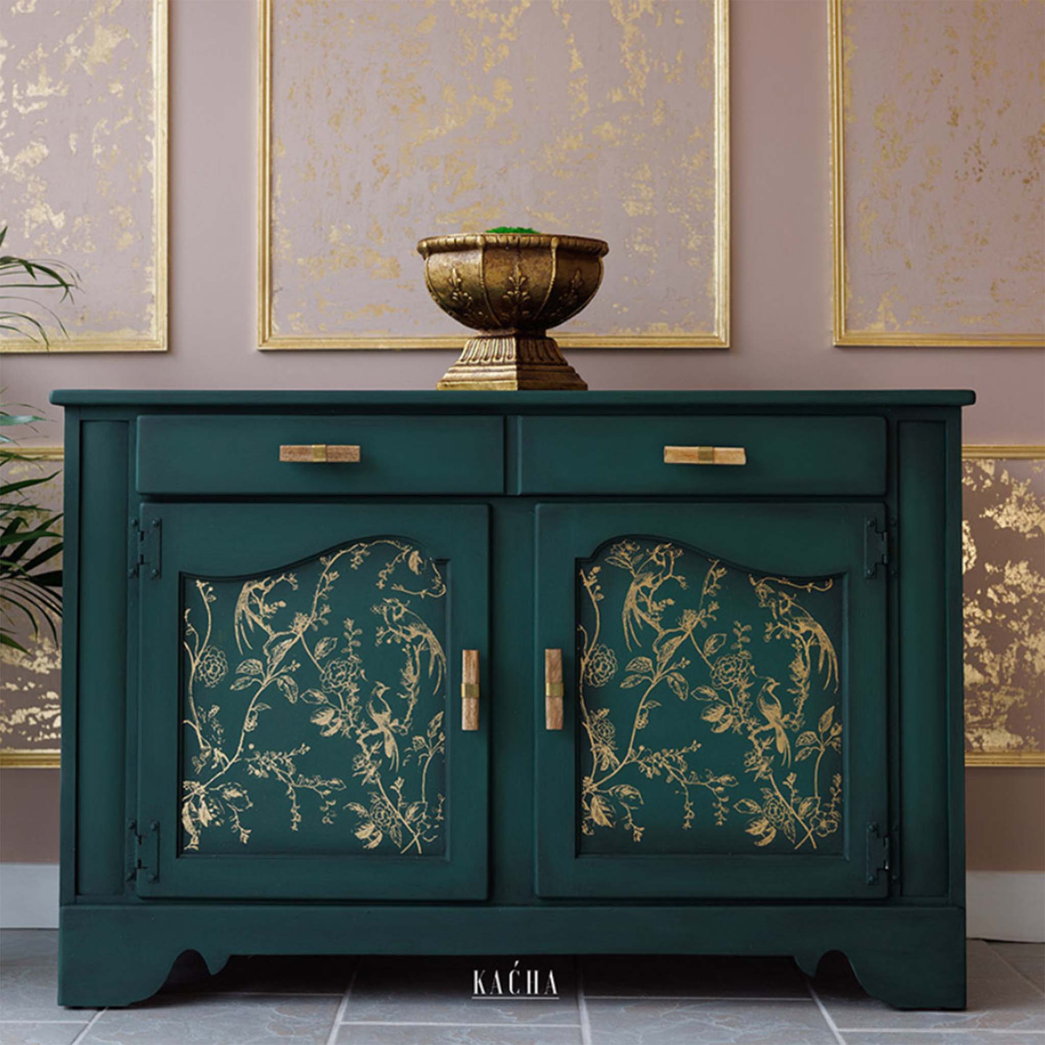ReDesign with Prima - A Bird Song by KACHA Gold Foil Furniture Transfer (18x24 Size) - Image 4
