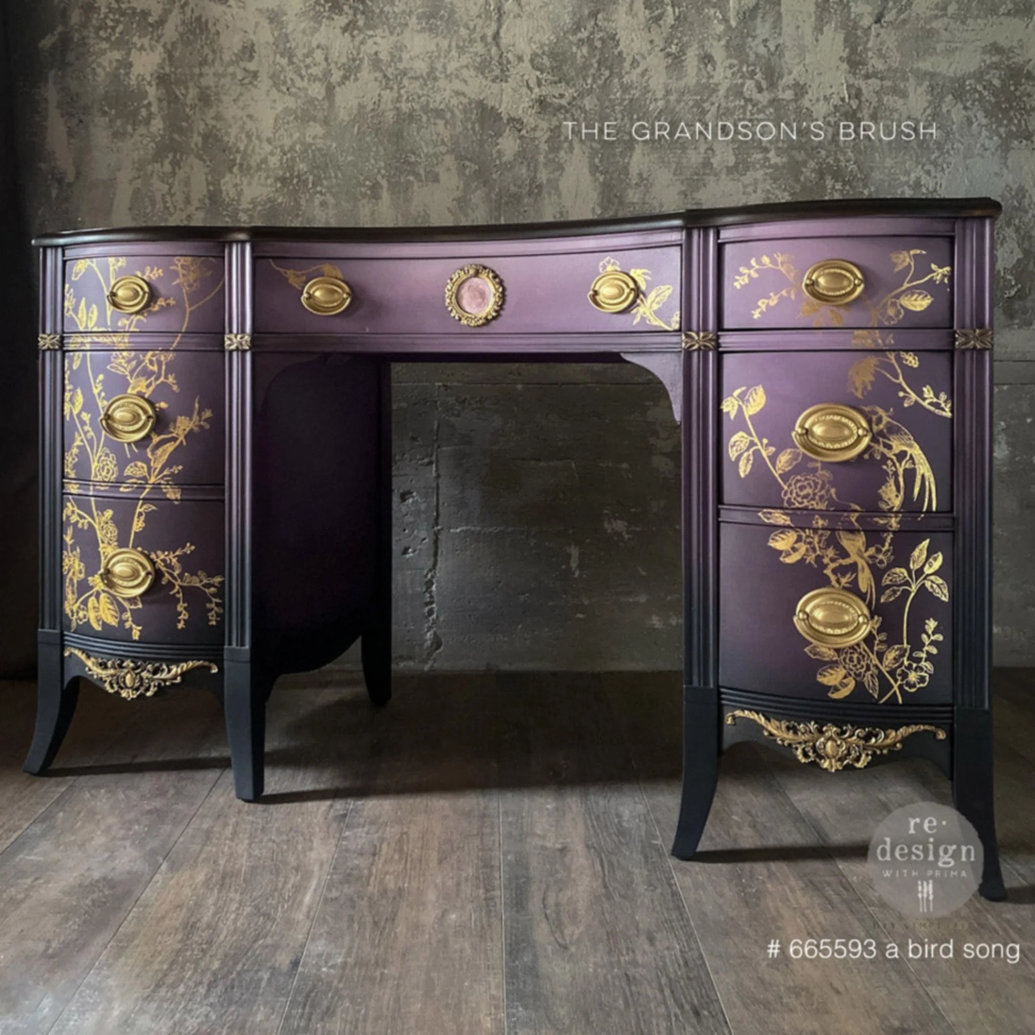 ReDesign with Prima - A Bird Song by KACHA Gold Foil Furniture Transfer (18x24 Size) - Image 7