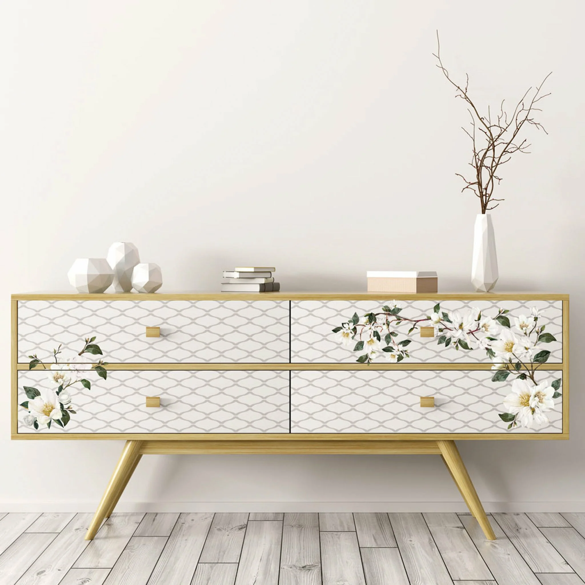 ReDesign with Prima - White Magnolia Furniture Transfers (3 Sheets, 6x12 Each) - Image 16