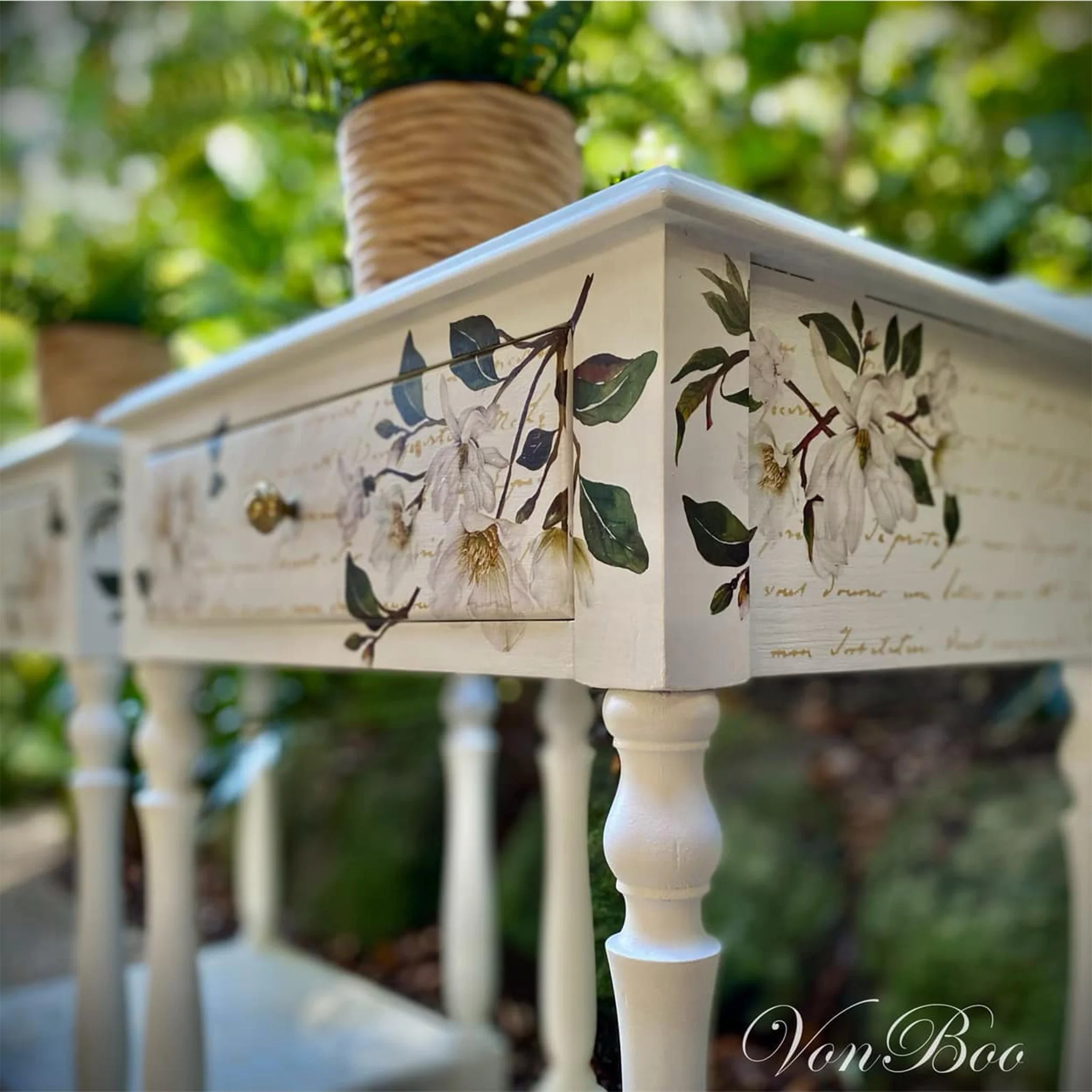 ReDesign with Prima - White Magnolia Furniture Transfers (3 Sheets, 6x12 Each) - Image 4