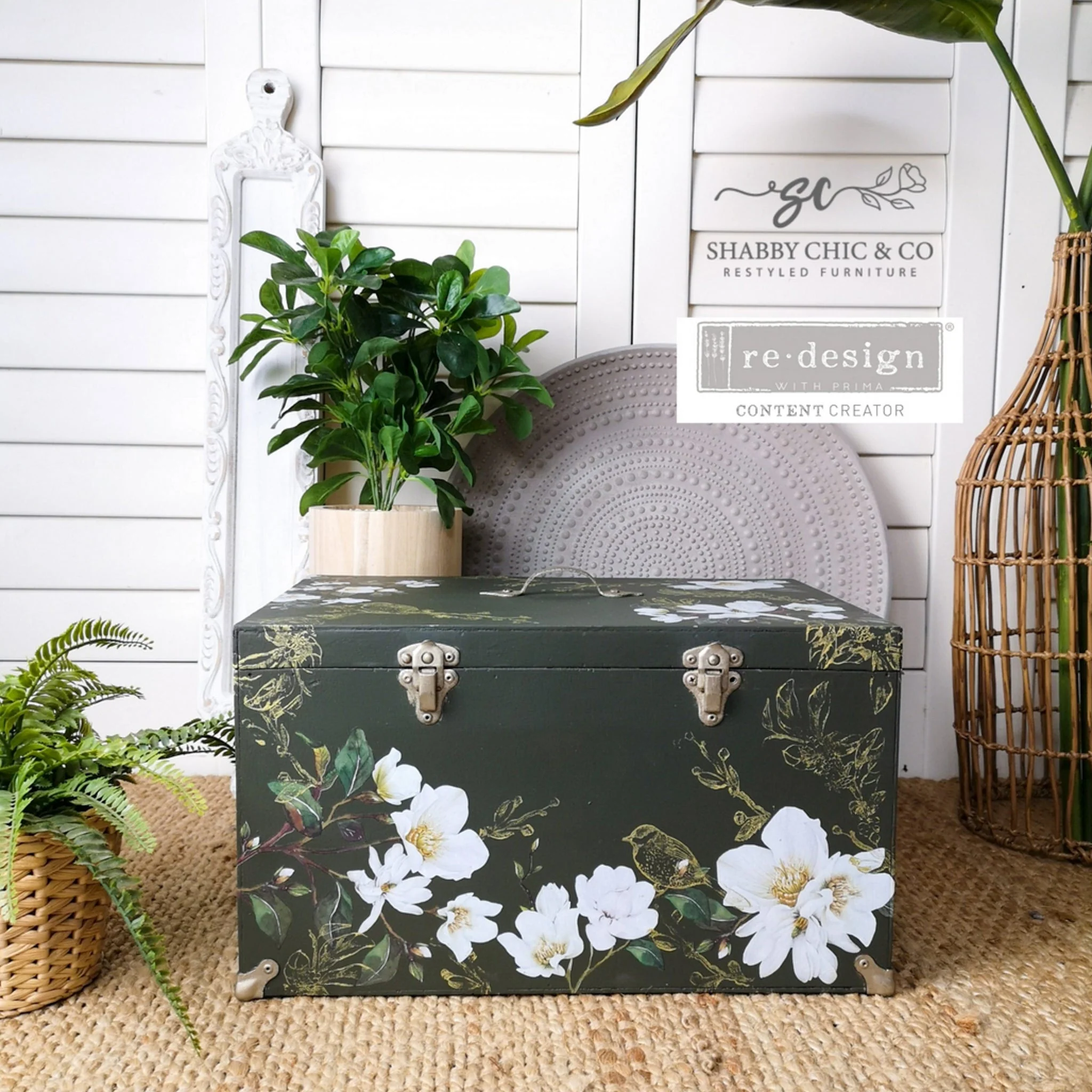 ReDesign with Prima - White Magnolia Furniture Transfers (3 Sheets, 6x12 Each) - Image 5