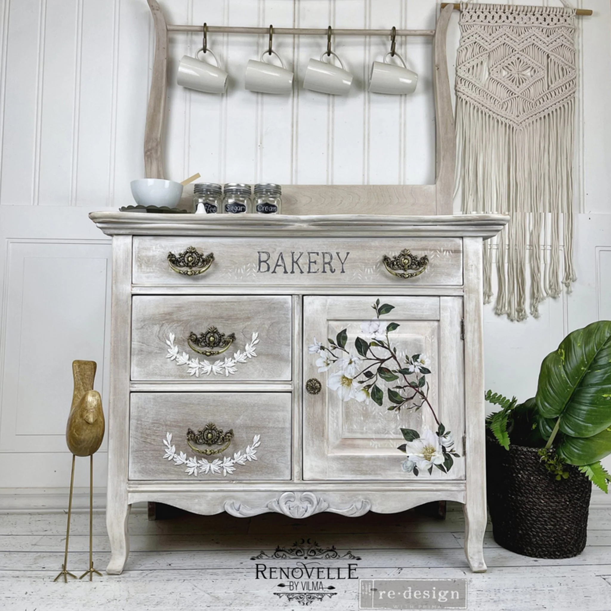 ReDesign with Prima - White Magnolia Furniture Transfers (3 Sheets, 6x12 Each) - Image 8