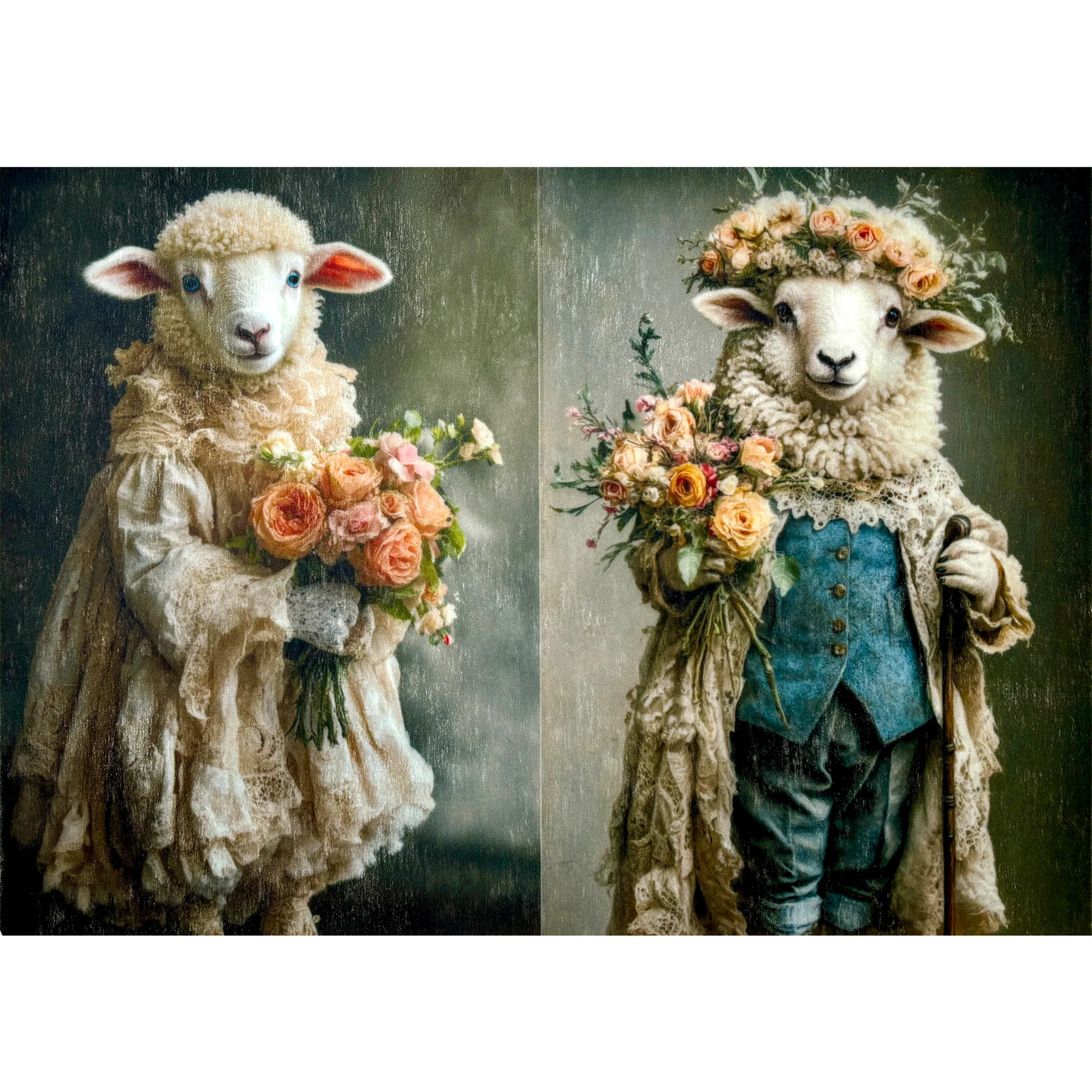 ReDesign with Prima Exclusive - Sheepish Elegance Decoupage Papers (3 Sheets, A3 Each) - Image 4