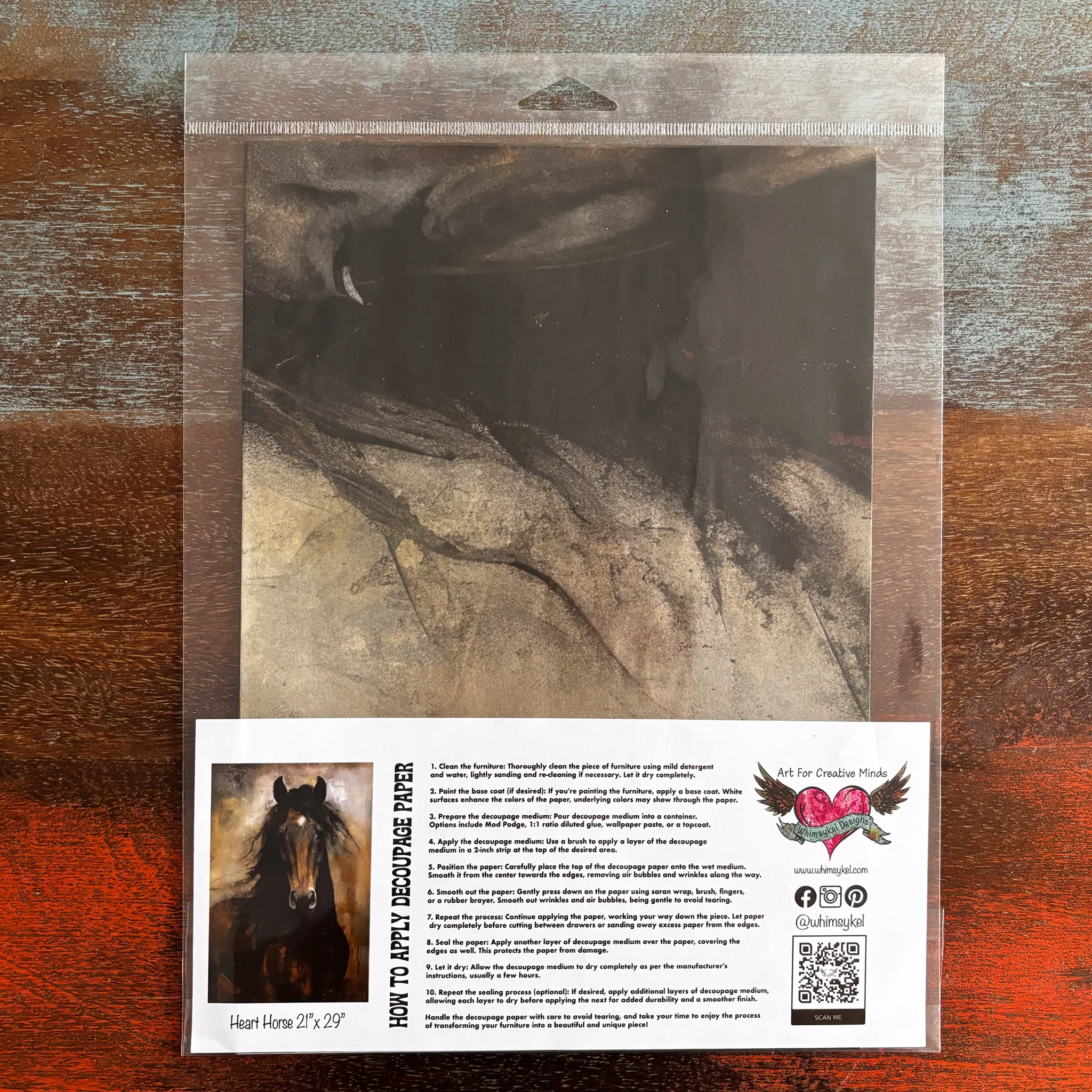 Whimsykel - Heart Horse Decoupage Paper (21x29) - Image 4
